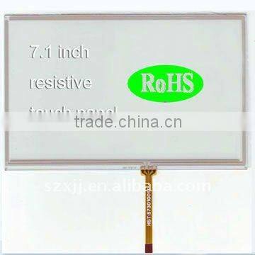 4-wire 7.1 inch LCD resistive touch screen with High bright Vehicle-mounted computer touch