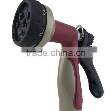 7 Patterns Metal Garden Hose Nozzle Plastic Lever Garden Spray Gun