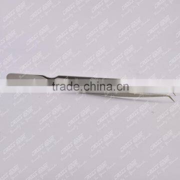 professional 45 degree angle curved tip tweezer in basecut