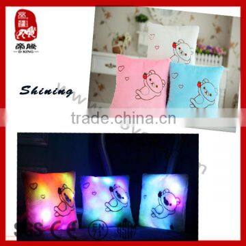 2014 new product soft toy shiny pillow plush led pillow