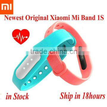 Original Xiaomi Mi Band 1S Heart Rate Monitor Smart Wristband Miband Bracelet For Android 4.4 IOS 7.0 Passometer Fitness Tracker
