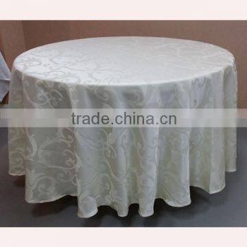 Cheap jacquard round table cloth/linen