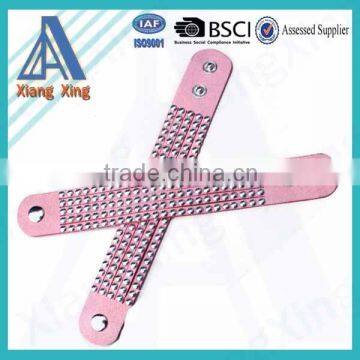 Wide Single Wrap Rhinestone Leather and Crystal Wrap Bracelets photo-5