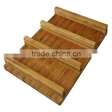 Big bamboo chopping board set with stand