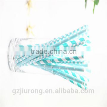 light blue holiday paper straws for drinking