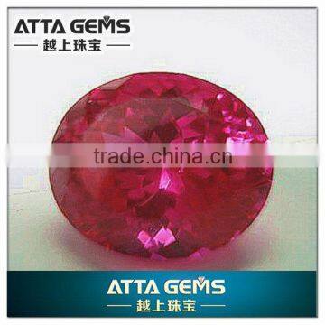 created sapphire Cute Oval Cut Synthetic pink Corundum