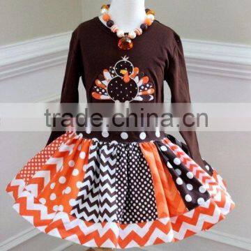 2016 new arrival baby girls thanksgiving outfits turkey children boutique outfits girls fall