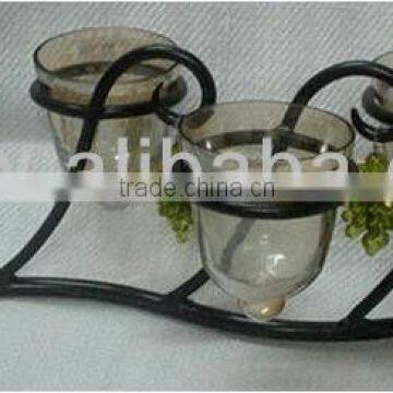 wrought iron candle holders