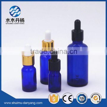 5ml-100ml cobalt blue glass e-liquid bottle with dropper