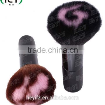 Hot Sale Aluminium Handle Synthetic Hair Color Circle Tip Vegan Powder Large Kabuki Brush