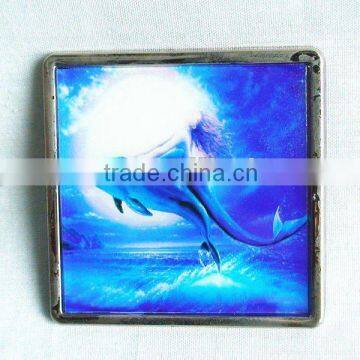 Dolphins metal fridge magnet