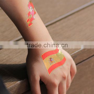 football fans tattoo sticker for EURO Championship Cup national flags tatoo