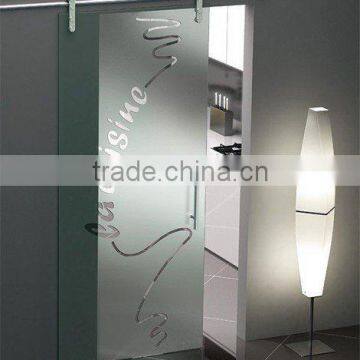 modern top hung stainless steel glass sliding door fitting set