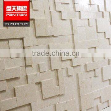 30*30cm natural sandstone tiles glass hexagon mosaic art tile