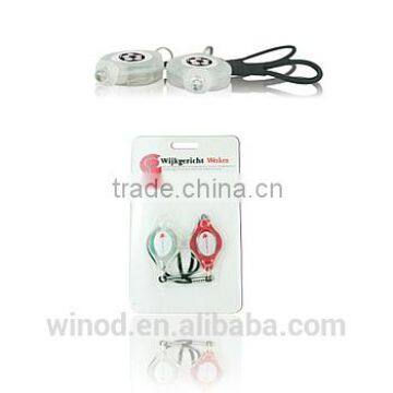 Portable bicycle white red led light for safety