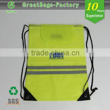 OLD MUTUAL Promote Marathon Running Drawstring Bag Giveaways Drawstring Bag With Reflective Zipper Pocket