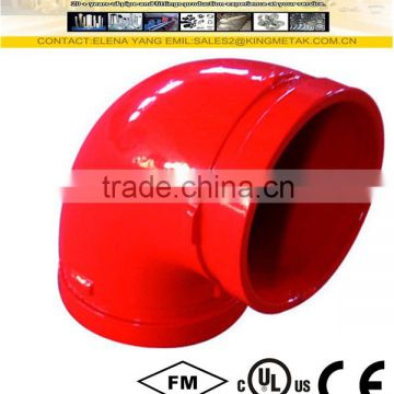 ASTM-A536 300 Psi Ductile Iron 90 Degree Grooved Elbow Fittings