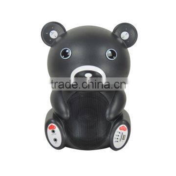 Willico Hot Sale!!! Mini Bear Plastic Portable Bluetooth Speaker With fm Usb Light photo-5
