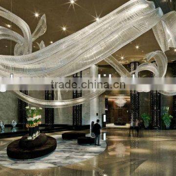 Hotel glas art installtion lighting projects xo 20130001 morden lighting
