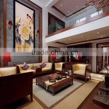 Traditional Chinese Style home decoration ,PVC synthetic leather for upholstery popular use for living room,bedroom