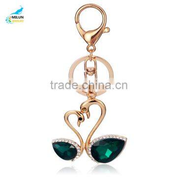 Fashion crystal swan key chains