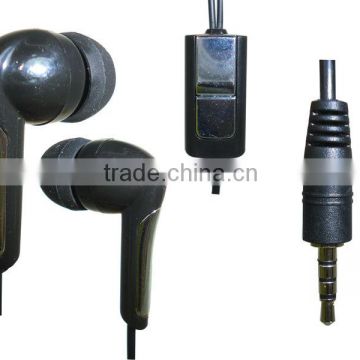 2.5mm round plug cheap handfree earphone for cell phones