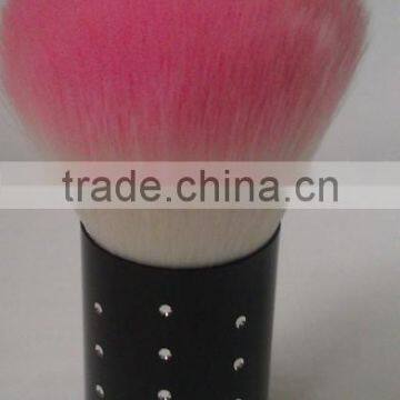 Pink hair black handle makeup brush kabuki brush