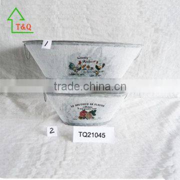 Metal Cheap Shabby Chic Garden Herbs and Flowers Plant Pots photo-2