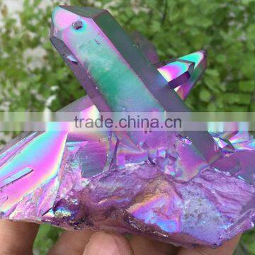 Beautiful Purple Prism With Pyramid End Crystal Cluster photo-2