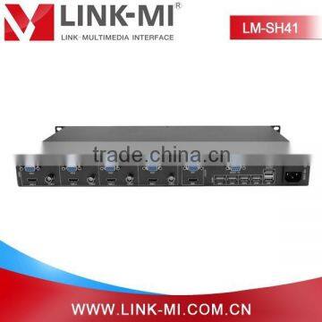 LINK-MI LM-SH41 High Performance 4 Digital/Analog Video HDMI/VGA/CVBS to HDMI VGA 4x1 Video Wall Processor photo-3