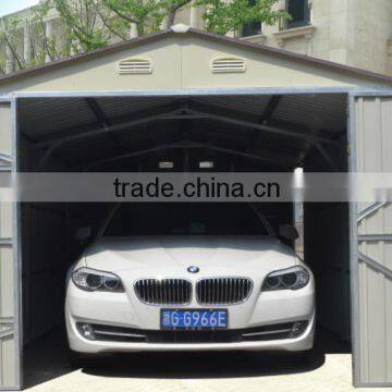 swing door galvanized car garage