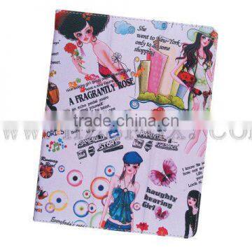 Clearance Sale SiKai Girls Cartoon PU Leather Case for the New Ipad 3 2