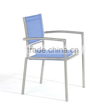 Outdoor modern stainless steel dining chair