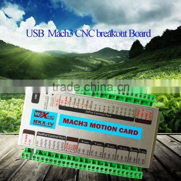 USB 2.0 high speed 2000KHZ Mach3 motion control card 4 Axis CNC Breakout Board