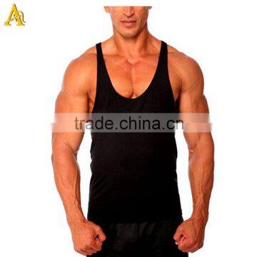 In Stock Wholesale Plain Cotton Sport Gym Y Back Tank Tops For Men, High Quality Wholesale Plain Tank Tops Men