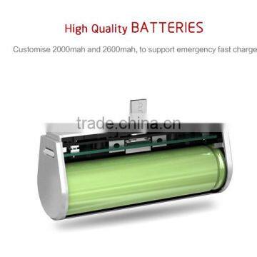 Shenzhen factory 2600mAh Wireless External Portable Battery Power Bank Charger For iPhone and Samsung