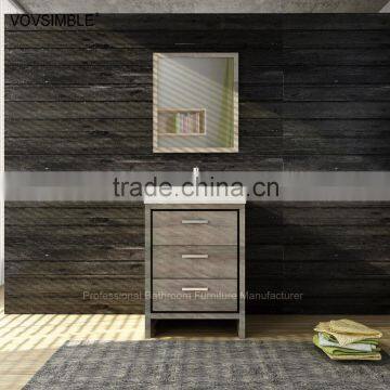 E0 MDF simple mdf white bathroom vanity cabinet