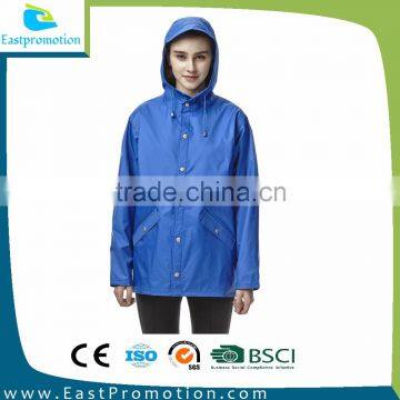 LADIES DESIGN WATERPROOF WINDBREAKER JACKET WITH HOOD photo-3