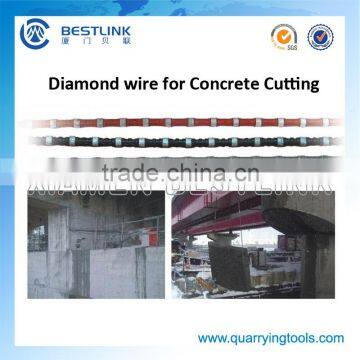 Long lifetime Concrete Cutting Diamond Wire Rope