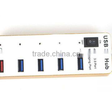 Aluminum Alloy USB 3.0 4 Port Hub Power + 1A Charging Port With Master Power Switch photo-5