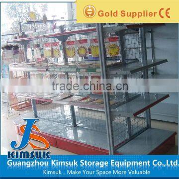 Galvanized Advertising Display Supermarket Shelf