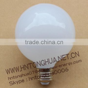 220V 6W White glass shell LED G95 globe light bulb