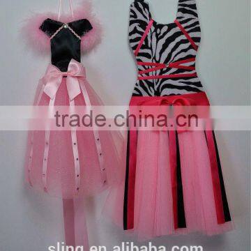 Factory Supplier Multicolor Zebra Tutu Dress Hair Bow Holder