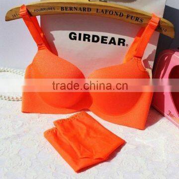 branded orange bra and panties set