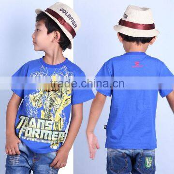 New 2016 Latest Design in Store Led Flashing Lights up Boys t Shirt With 100% Cotton Fabric and Cartoon Logo