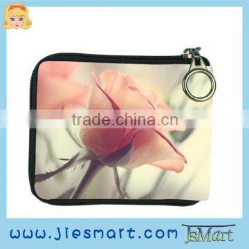 JSMART photo bag short wallet rose printing