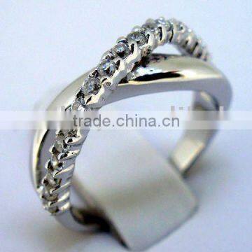 925 sterling silver ring with cz QCR116