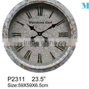 fashion marble looking large plastic wall clock