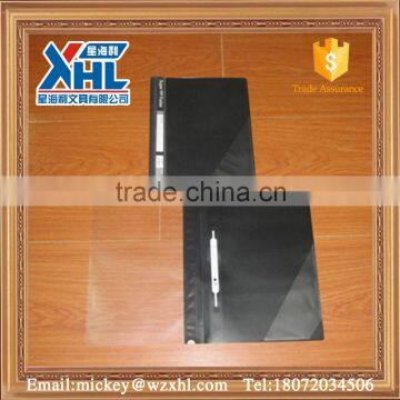 transparent and black pvc file folder with clip