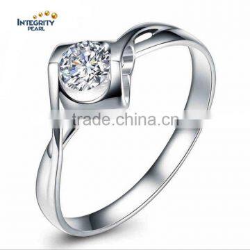 SSD045 High Q 925 Sterling Silver Lover Diamond Ring